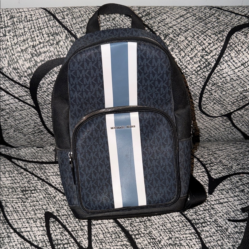 Michael Kors backpack navy white and black